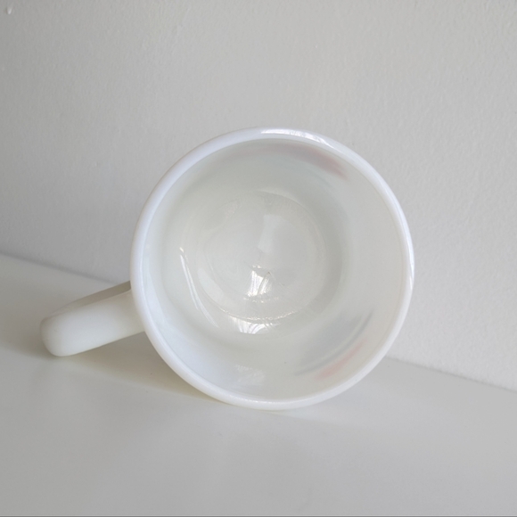 VTG Milk Glass October Coffee Mug or Tea Cup - Flower of the Month Cosmos - Picture 5 of 8